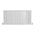 Paneelheizkörper Flachheizkörper Design Heizkörper Heizung 60cm x 119cm Glänzendes Weiß Horizontal Heizgerät Doppellagig Wandheizkörper Küche Wohnzimmer Badezimmer Reinigungsbürste und Befestigungsset