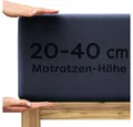 Wolkenfeld Spannbettlaken Boxspringbett Bettlaken - Spannbetttuch für Matratzen bis 40cm, Jersey, Gummizug: rundum, (1 Stück), Elastisch & Rutschfest: 90x200, 140x200, 160x200, 180x200 & Übergrößen