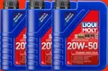 3 Liter PE-Dose (1L=12,50€) Liqui Moly Motoröl 1250 Touring High Tech 20W50 Oel