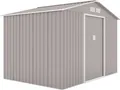 HATTORO S200 Gerätehaus Metall Gartenhaus Metallgartenhaus Geräte-Schuppen Hell Grau