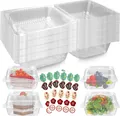 Surflyee 50 Stück Klare Cupcake-Boxen 4.2 Inch für Muffins Geeignet für Geschenke und Party