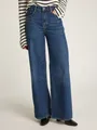 Weite Jeans "WIDE LEG HW LOU", mit Logo-Badge, mit Nieten, mit Bügelfalten, Gr. 29 - Länge 30, Lou Länge 30