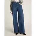 Tommy Hilfiger Weite Jeans WIDE LEG HW LOU mit Logo-Badge, mit Nieten, mit Bügelfalten blau 29
