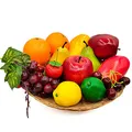 Laiiqi 17 Stück Gefälschte Früchte, Simulations-Obst-Requisiten für Fotografie, Display, lebensechte realistische künstliche gefälschte Früchte Home Decor Craft Fruit Set Gefälschte Zitrone
