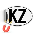 Finest Folia Länderkennzeichen Magnetfolie UV-Druck nach DIN Norm 17,5x11,5cm Kennzeichen Magnet Schild für Auto LKW Wohnmobil Bus wetterfest magnetisch RV005 (17 Kasachstan, Magnetfolie)