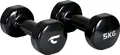 Christopeit Vinylhanteln – Ergonomisch Geformte Gusseisen-Hanteln mit Rutschfester Vinylummantelung, Ideal für Ganzkörper- und Muskelaufbautraining Zuhause & Fitnessstudio