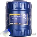 20 LITER SAE 0W-40 MANNOL LEGEND+ESTER MOTORÖL + HAHN ÖL VOLLSYNTHETISCH