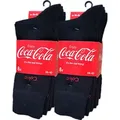 Coca Cola 16 Paare Herren Business Socken für Freizeit und Sport in Schwarz Gr. 43-46 - Schwarz - 43-46