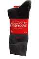 Coca Cola Herren Socken 8 Paar Größe 43-46, mit Logo - 3xGrau 2xBlau 3xSchwarz
