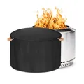 Schutzhülle Fürfeuerschale Für Solo Stove, Runde Feuerstellenabdeckung Für Den Außenbereich, Uv-Beständig , Rauchfreie Gewebe Feuerkorb ,Feuerstelle Abdeckung(Yukon - 71D x 42H)