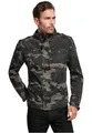 Brandit Jacket - Stylische Jacke für Herren mit versteckter Kapuze, Stehkragen und Baumwollfutter, Mehrfarbig (Darkcamo 4) ,L