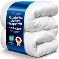 John Cotton 4 Jahreszeiten Bettdecke 155x220 - Atmungsaktive 3-in-1 Bettdecken für Sommer & Winter | Oeko-Test Zertifiziert Steppdecke | Warme Schlafdecke | Decke 155 x 220 cm