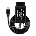 FORScan OBD2-Adapter, OBD2 Diagnosegerät, Auto Diagnosegerät für Alle Auto mit Ms-Can Hs-Can-Schalter für Die Diagnose von Pkw- Und Light, Truck-Codelesern für Ford F150 F250 Nur Unter Windows