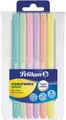 Pelikan Fein 6 Farben Gemischte Rundspitze Faser Mehrfarbig wunderschönen Pastellfarben Strichstärke 0,6 mm (822282)