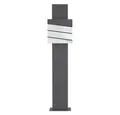 ML-DESIGN Standbriefkasten Wandbriefkasten Briefkasten Postkasten mit Zeitungsfach inkl. Standfuß, Briefkastenanlage mit Standfuß Anthrazit 170 cm Mailbox mit Pfosten