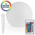 EASYmaxx LED Solarleuchte 2er- Set LED Solarleuchte mit Farbwechsel, Deko Gartenleuchte mit LED, ideal für Garten, Terrasse, Balkon weiß 30 cm x 30 cm x 26.5 cm x 30 cm