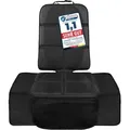 LIONSTRONG Kindersitzunterlage Premium, Autositzschoner [ISOFIX GEEIGNET], wasserabweisender Polyester Stoff, Sitzschutz Sitzschoner Auto Kindersitz - universell kompatibel schwarz Premium extra Schutz
