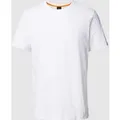 BOSS Orange T-Shirt mit Label-Print Modell 'Tales' in Weiss, Größe XXL