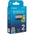 1x2 Panasonic Eneloop Mignon AA 2000mAh Ni-MH       BK-3MCDE/2BE - Weiß
