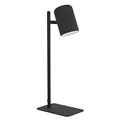 EGLO LED Tischlampe Ceppino, 1 flammige Schreibtischlampe minimalistisch, Tischleuchte aus Metall, Bürolampe in Schwarz, Lampe mit Schalter, GU10 Fassung