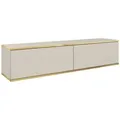 Lowboard, Beige, Holzwerkstoff, Rechteckig, 135x30x32 cm, Wohnzimmer, Wohnwände, Lowboards, Lowboards hängend