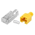 RJ45 Stecker Netzwerkstecker 10 Stück Hirose TM11 gelb Crimpstecker AWG 26-27