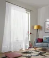 OTTO home Gardine Eby (1 St), Kräuselband, transparent, Satin, Vorhang, Fertiggardine, Store, transparent
