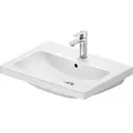 Duravit D-Code Waschtisch 2399650000 Weiß Hochglanz, 650x480mm, mit Überlauf, Hahnlochbank, Hahnloch