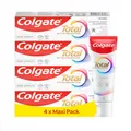 Colgate Total Aktive Prävention, Zahnpasta, 4 x 100 ml, hilft bei Zahnfleischproblemen, Plaque, Zahnstein, Empfindlichkeit, Erosion, oberflächlichen Flecken, Mundgeruch und Karies