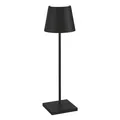 Zafferano Akku Tischleuchte Poldina Pro 380 mm Black