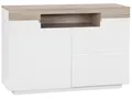 Kommode weiß/heller Holzfarbton Schubladen MDF skandinavisches Design Marlin