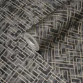 Tapete Art Deko Muster und Glanz-Effekt – Schwarz, Metallic