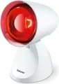 Beurer Infrarotlampe IL 11 61403 | Rotlichtlampe 100W | Medizinprodukt | 5 Neigungsstufen | Schutzgitter | Weiß