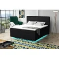 Boxspringbett Schlafzimmerbett CANELA 160x200cm inkl.Bettkasten/ LED