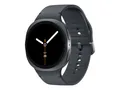 Samsung Galaxy Watch8 - 44 mm - Carbon-Schwarz - intelligente Uhr mit Sportband - Gummi - Graphit - Bandgröße: M/L - Anzeige 3.7 cm (1.47")