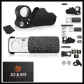 Juwelier Lupe mit Licht, 2 Stücke 30X 60X 90X LED Lupe,Vergrößerungslinse für...