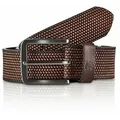 LERROS Ledergürtel Gürtel *Lewis* aus geprägtem Büffelleder braun 85