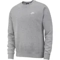 Nike NSW Club Fleece Sweatshirt Herren in dark grey heather-white, Größe L