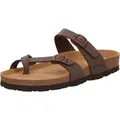 Rohde Damen Zehentrenner Pantolette Alba 5594, Größe:42 EU, Farbe:Braun - Braun - 42