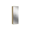 xonox.home - Spiegelschrank Projekt X 61x193x34 cm in Artisan Eiche - Hochschrank mit Spiegel breiter Schrank Garderobenschrank Flurschrank - multifunktional und erweiterbar