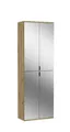Garderobenschrank Eiche Spiegeltüren Spiegelschrank Hochschrank Schuhschrank
