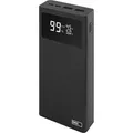 EMOS Powerbank BetaQ 20000mAh, 22,5 W Quick-Charge mit Passthrough und Display, 3x Output + 2x Input, inkl. Datenkabel USB/USB-C, Auto ON/OFF, B0532B - Schwarz