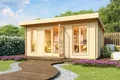 Gartenhaus Blockhaus  Pultdach 34 mm Dorset 3 520x410 cm Lasita