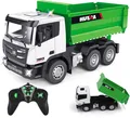 COIL RC-Truck RC-Wagen, Muldenkipper, Baufahrzeug, Huina 1556, 1:18, 2,4 GHz, Ferngesteuert, Licht, Sound, Größe: 29x15x10,5 cm