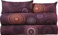 Erwin Müller Bettwäsche, Bettgarnitur Sparpaket 4-TLG. Flanell - Mandala - mollig warm, temperaturregulierend, mit praktischem Reißverschluss - aubergine Größe 40x80 cm / 135x200 cm
