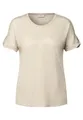 CECIL T-Shirt LINEN OPTIC_ Foil Glitter Shir pumice beige