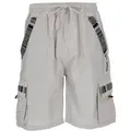 Guru-Shop Relaxhose Ethno Yogashorts im Goastyle - hellgrau Hippie, Ethno Style, alternative Bekleidung grau S