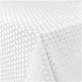 ANRO Tischdecke Lace Vinyltischdecke Häkelspitze Gartentischdecke (Einzelstück 1-tlg), Relief Lace Vinyl 138x220cm wasserabweisend weiß 138 cm x 220 cm x 1 mm