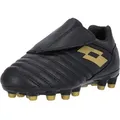 Lotto MILANO 700 AGM JR S Fußballschuh im ausgeklügelten Design ideal für Kunstrasen goldfarben|schwarz 34 EU