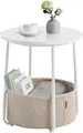 VASAGLE Beistelltisch rund, Kleiner Tisch, Couchtisch klein, Wohnzimmertisch,